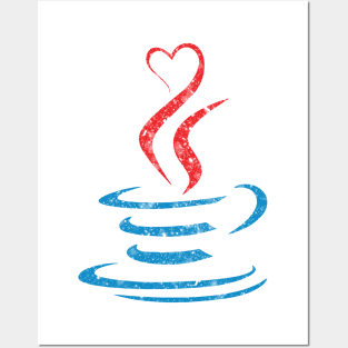 Love Coffe Java Programming Retro Funny Design Posters and Art